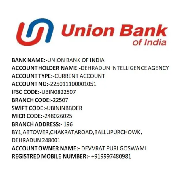 Bank details